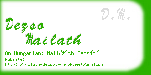 dezso mailath business card